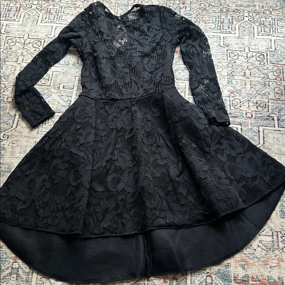 Issue New York Black lace Fit and Flare Cocktail Dress